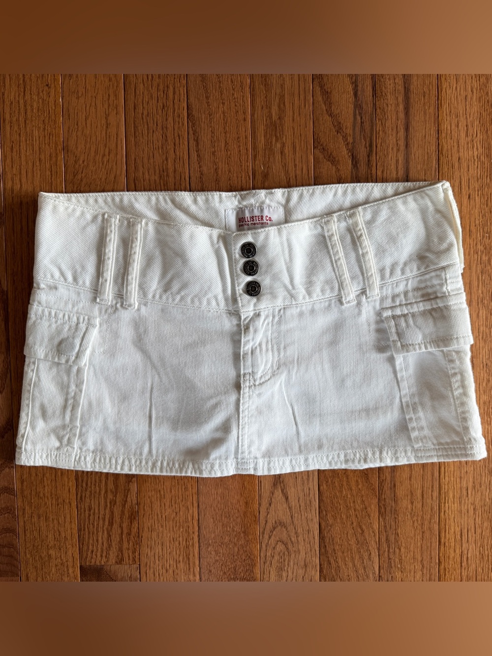 Hollister White Corduroy Mini Skirt